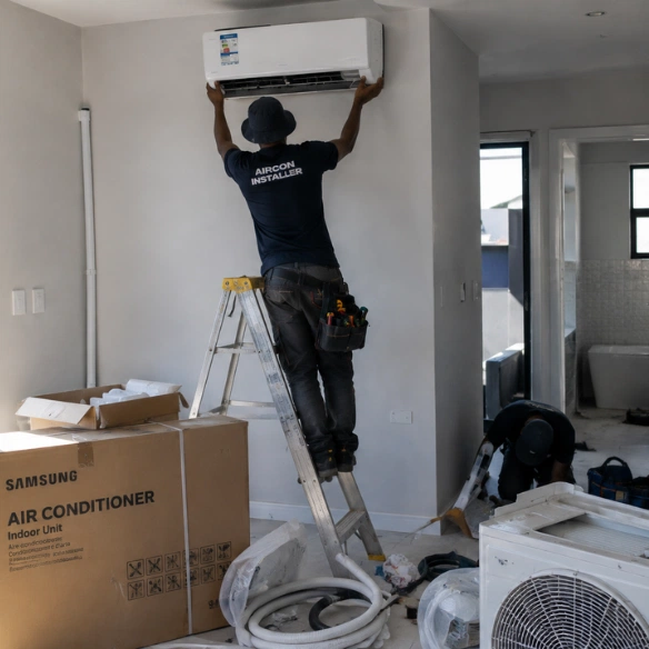 Aircon installation in a home